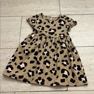 Wonder Nation Tan Puff Sleeve A-Line Dress